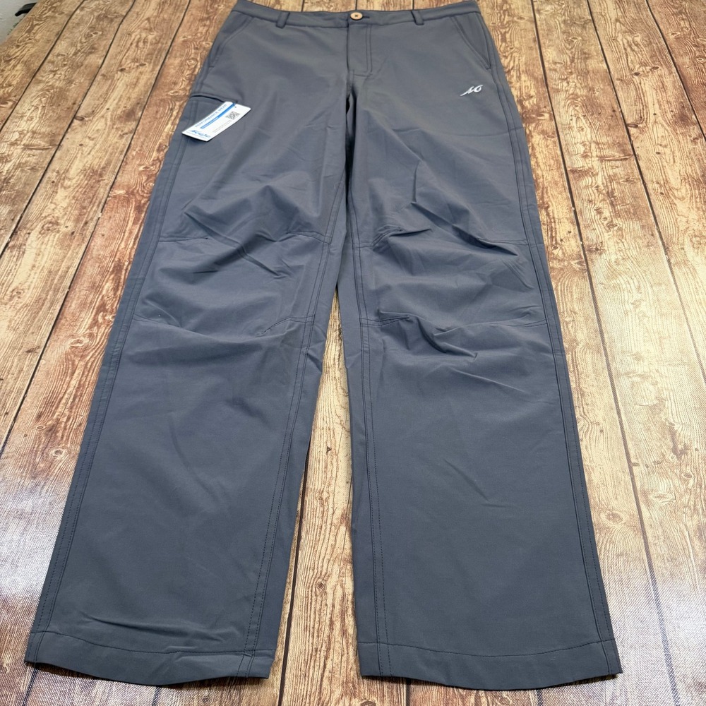 Mojo Sportswear Stretch Fit Pant Mens Medium Sharkskin Gray Performance Wear NWT